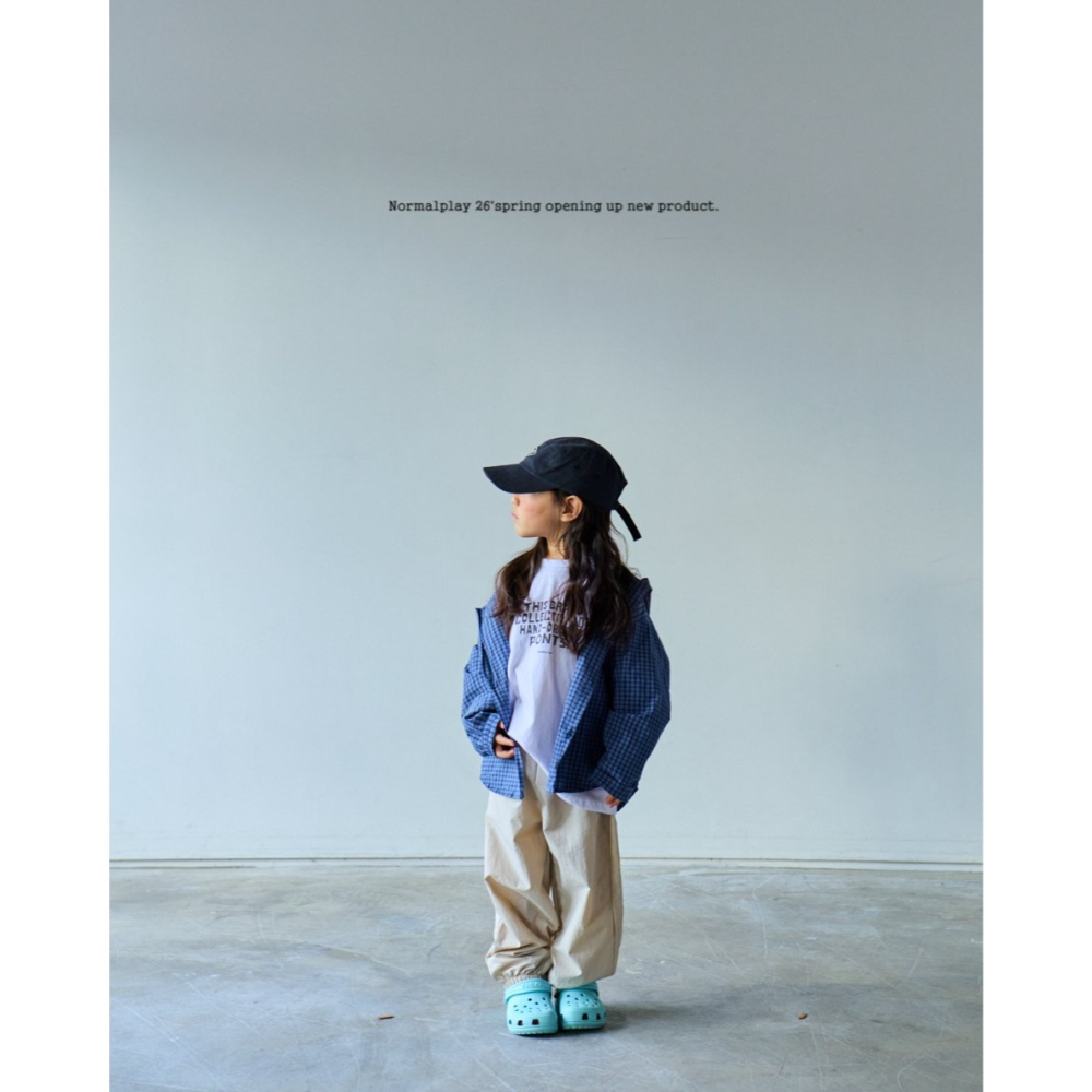 26春 正韓 Normalplay Urban Daily｜經典格紋連帽衫（80-140cm)-細節圖2
