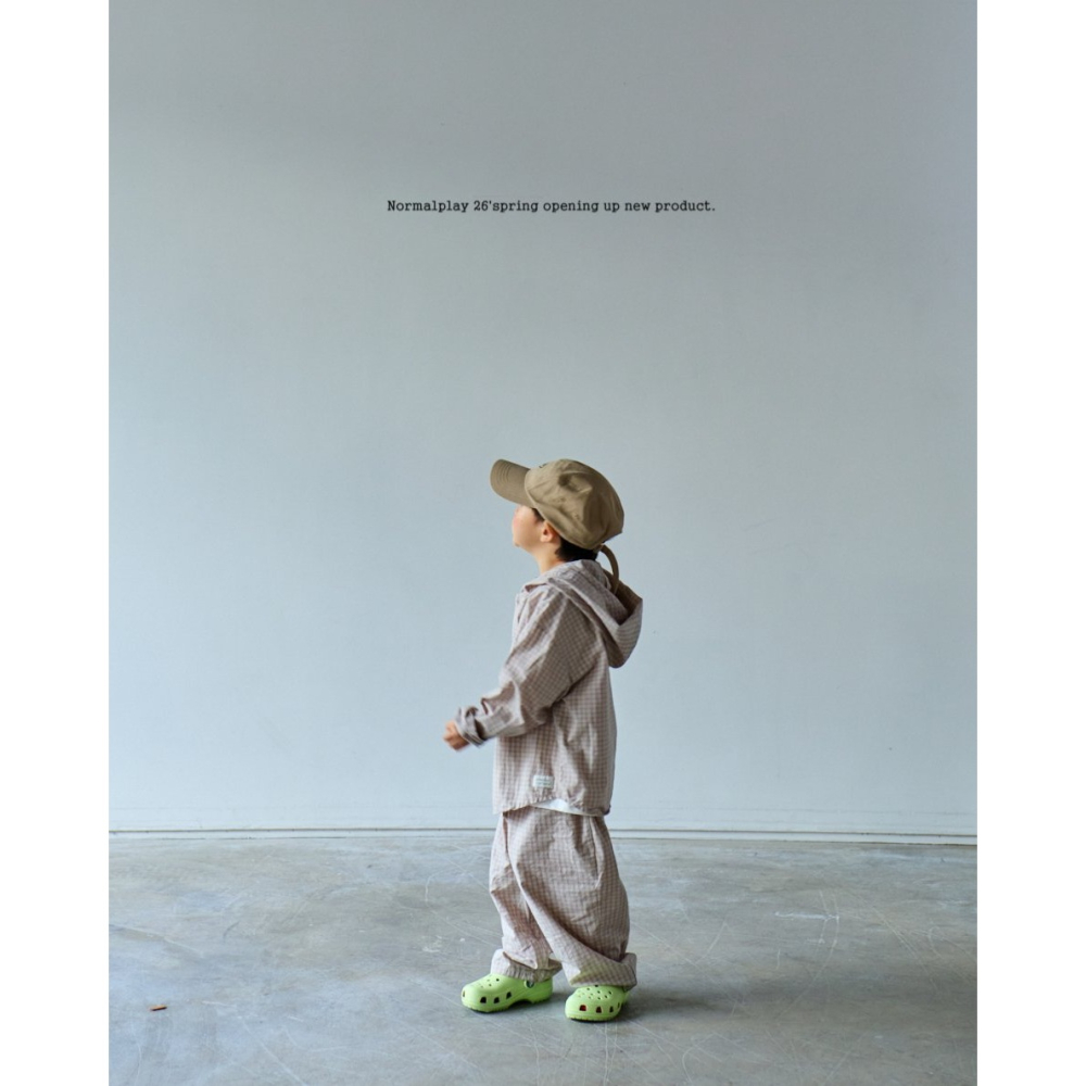 26春 正韓 Normalplay Urban Daily｜經典格紋連帽衫（80-140cm)-細節圖4