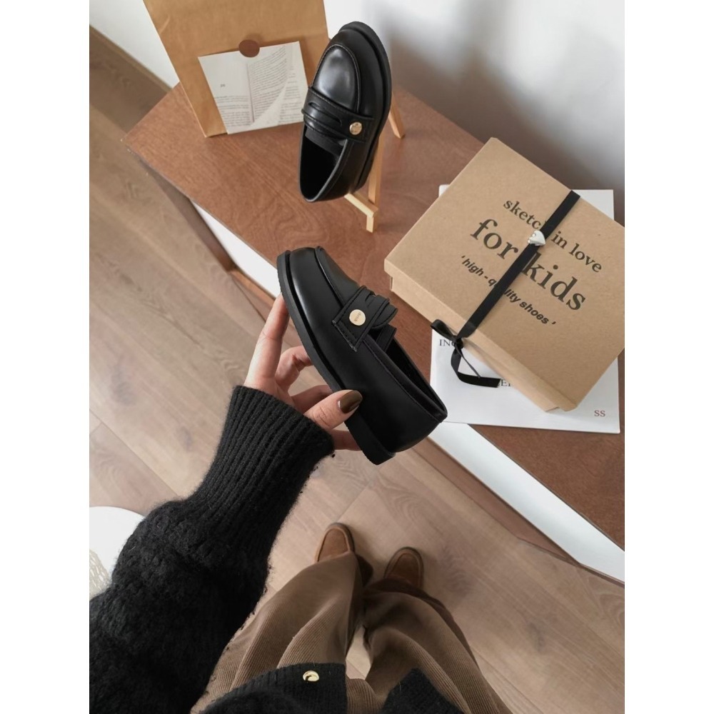 正韓 sketch in love舒適真皮 樂福鞋 親子款-媽咪款 （23-25cm）-細節圖10