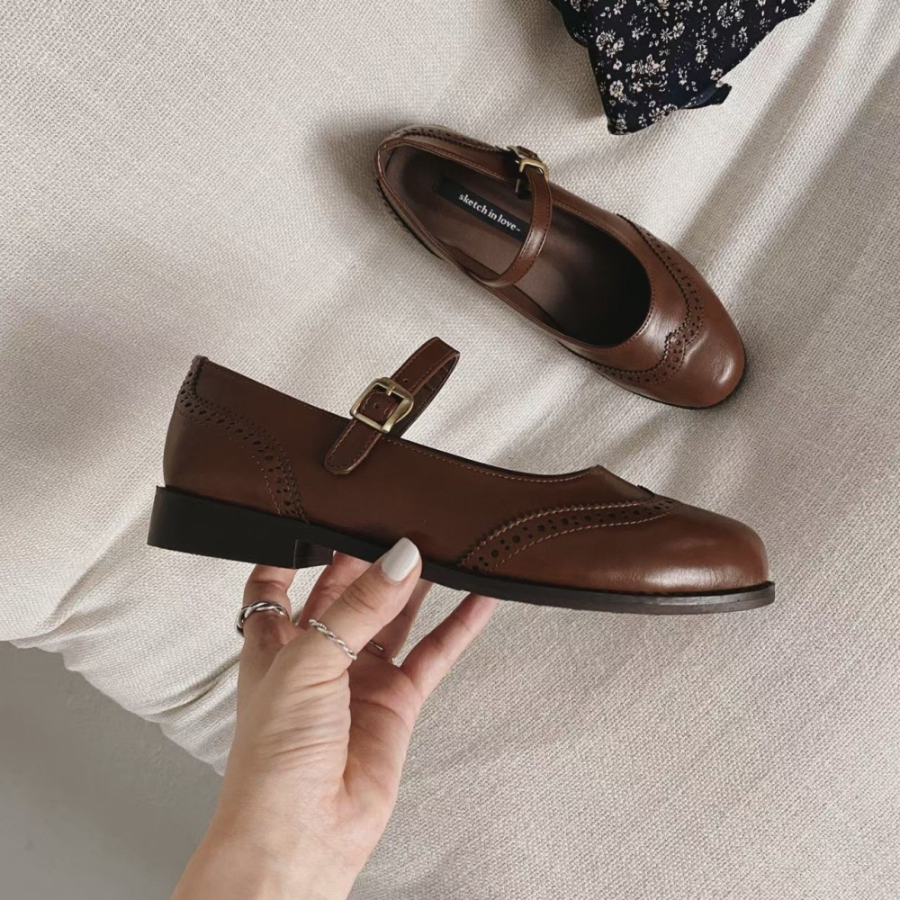 正韓 sketch in love 復古瑪莉珍樂福鞋  親子款-大人款（23-25cm)-細節圖4