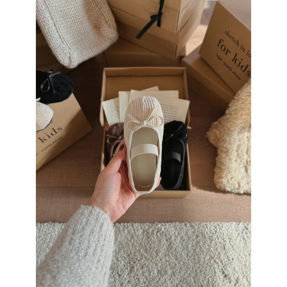 正韓 sketch in love 燈芯絨瑪莉珍鞋 親子款-幼童款（14-19cm)-細節圖5