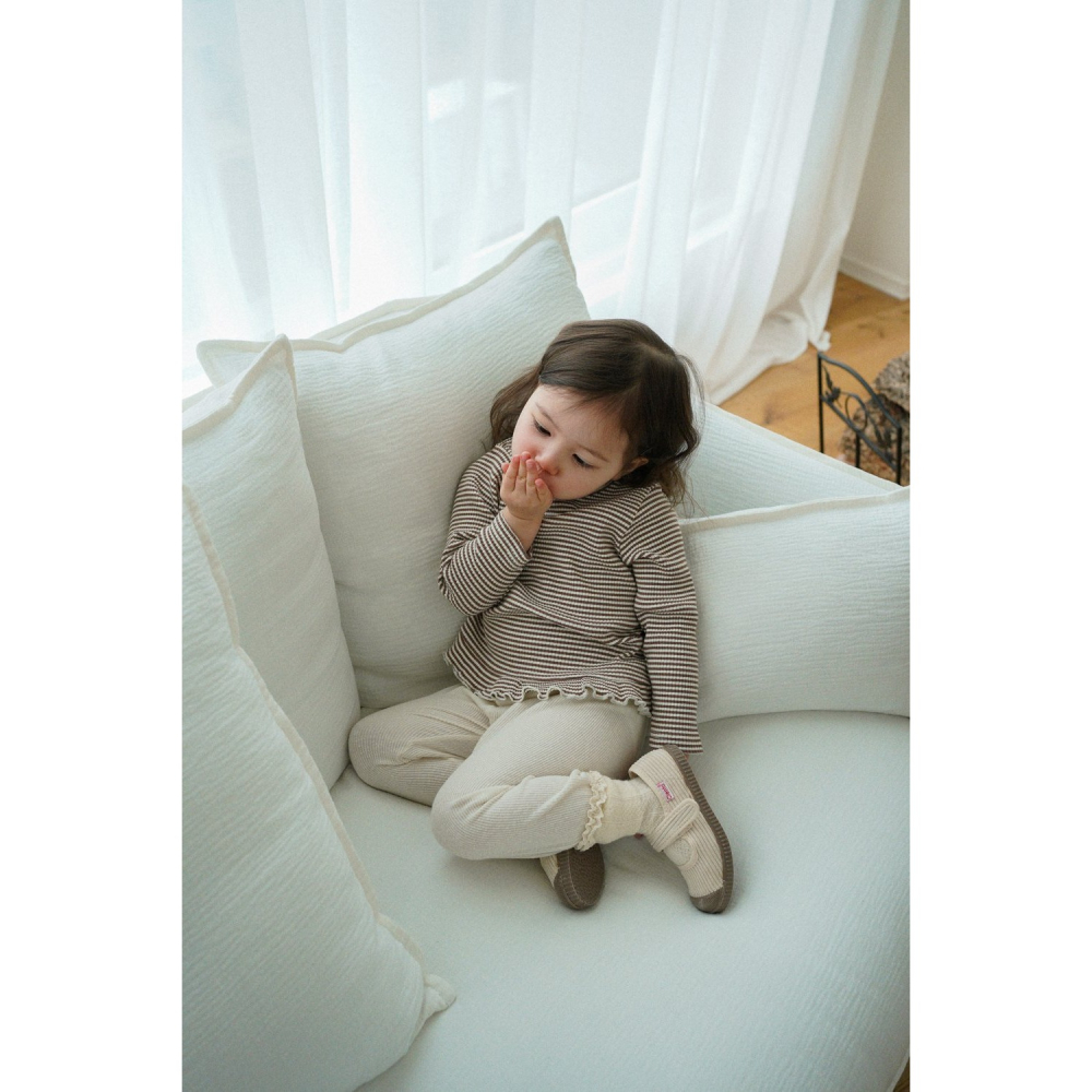 26春 正韓 onu｜Urban Soft Daily 柔感日常 條紋波浪上衣（70-115cm)-細節圖2