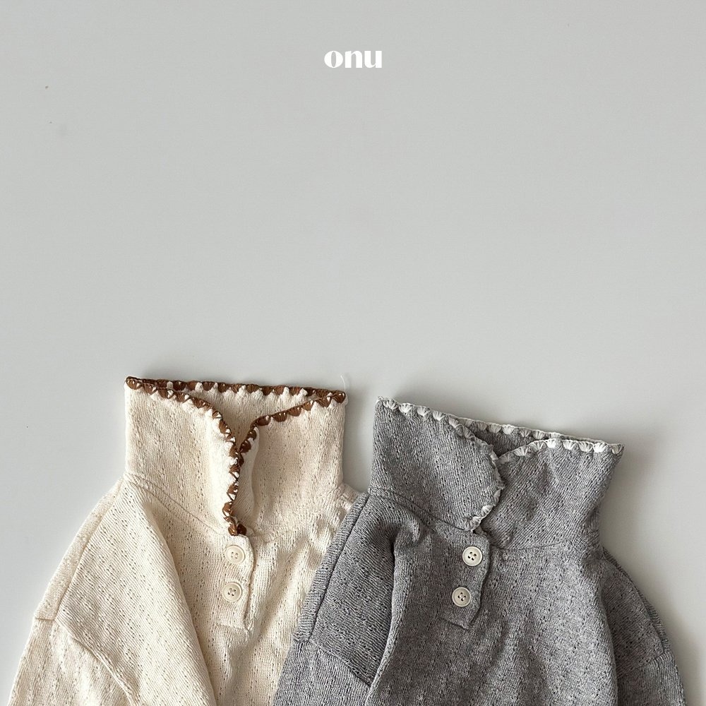 26春 正韓 onu｜Urban Soft Daily 柔感日常 壓紋刺繡邊上衣（70-115cm) 大推款-細節圖7