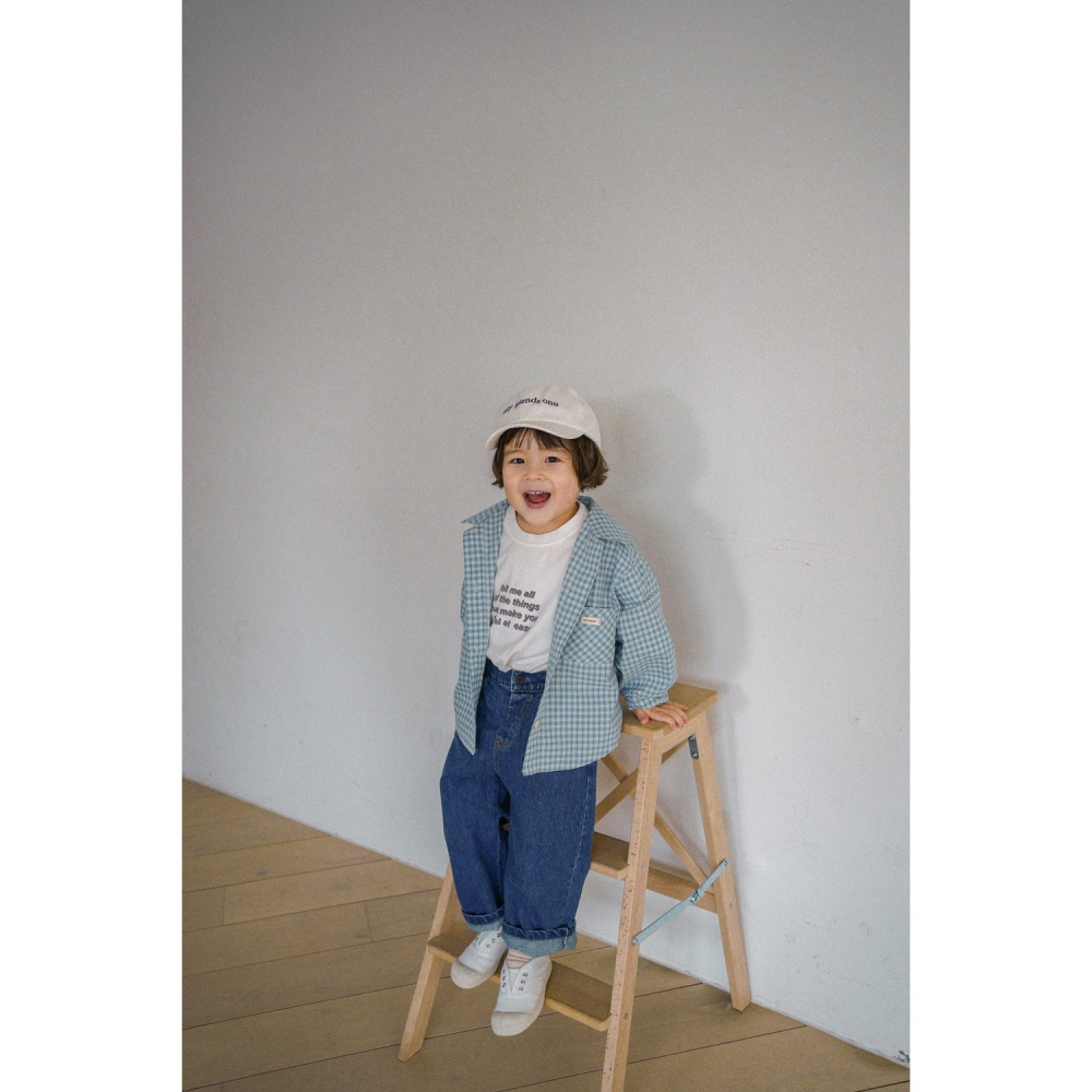 26春 正韓 onu｜Urban Soft Daily 柔感日常 格紋襯衫（70-115cm)-細節圖5