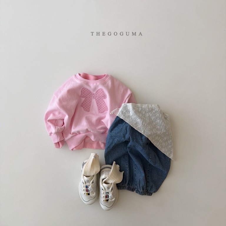 26春 正韓 thegoguma Urban Minimal｜極簡日常蝴蝶結大學Ｔ（85-142cm)-細節圖4