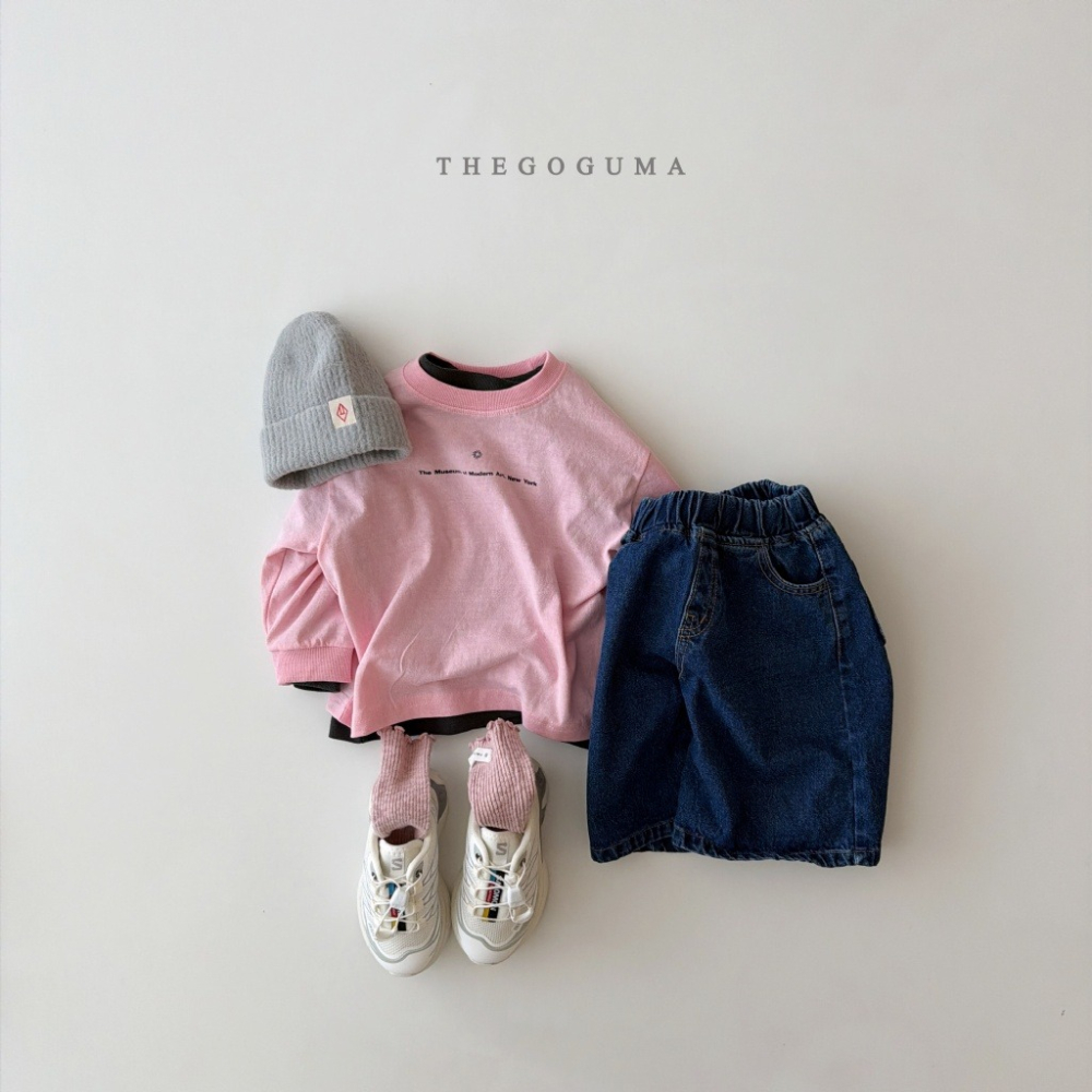 26春 正韓 thegoguma Urban Minimal｜極簡日常小標五分牛仔褲（85-142cm) 大推款-細節圖3
