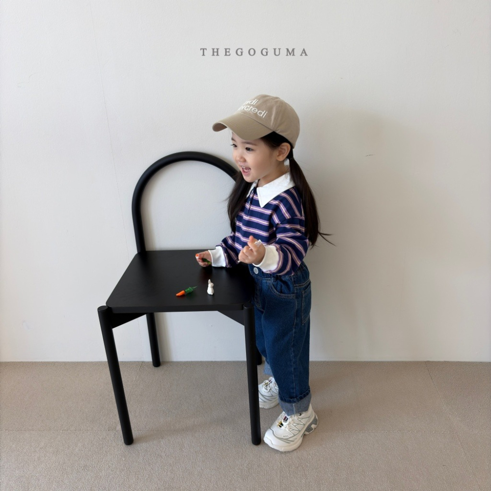 26春 正韓 thegoguma Urban Minimal｜極簡日常條紋polo衫（85-142cm)-細節圖2