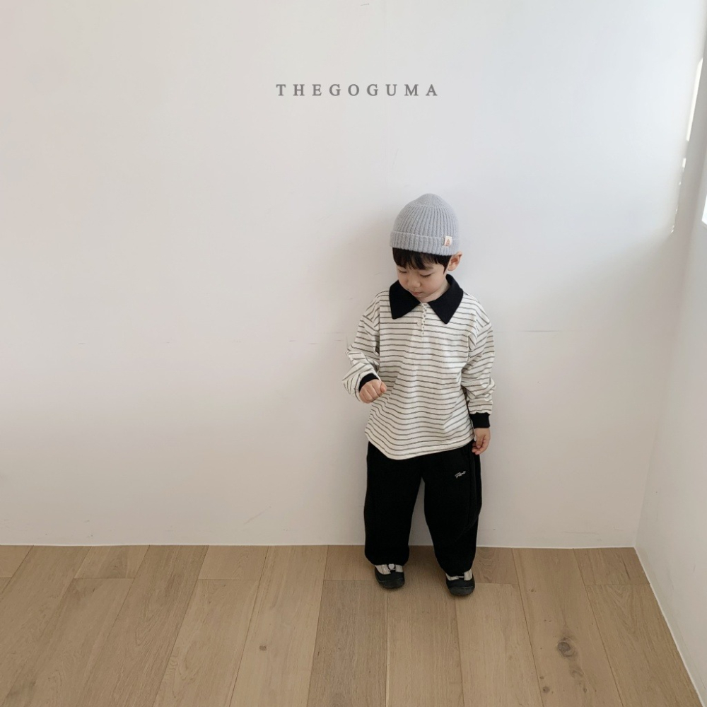 26春 正韓 thegoguma Urban Minimal｜極簡日常條紋polo衫（85-142cm)-細節圖4