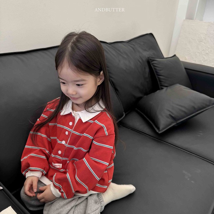 26春 正韓 andbutter Soft Urban｜日常經典條紋polo衫（90-145cm)-細節圖3