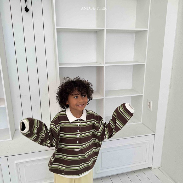 26春 正韓 andbutter Soft Urban｜日常經典條紋polo衫（90-145cm)-細節圖6