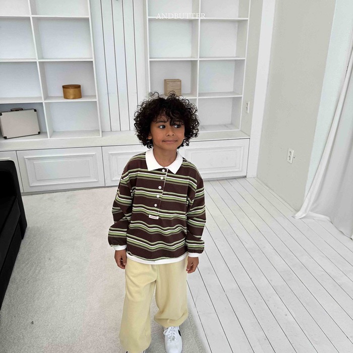 26春 正韓 andbutter Soft Urban｜日常經典條紋polo衫（90-145cm)-細節圖7