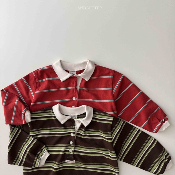 26春 正韓 andbutter Soft Urban｜日常經典條紋polo衫（90-145cm)-細節圖8