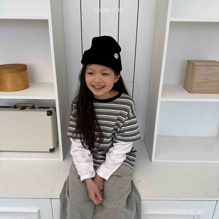 26春 正韓 andbutter Soft Urban｜日常假兩件條紋上衣（90-145cm)-細節圖5