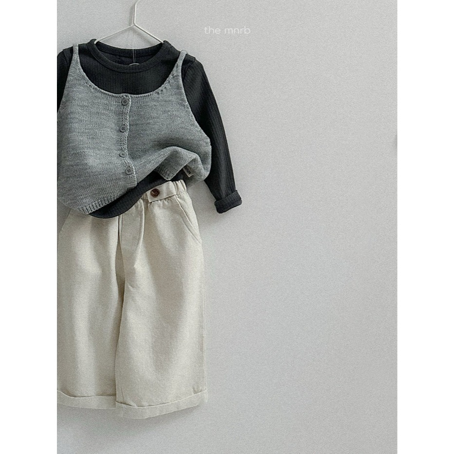 26春 正韓 the mnrb｜Soft Balance 開扣針織背心 (70-110cm)-細節圖6