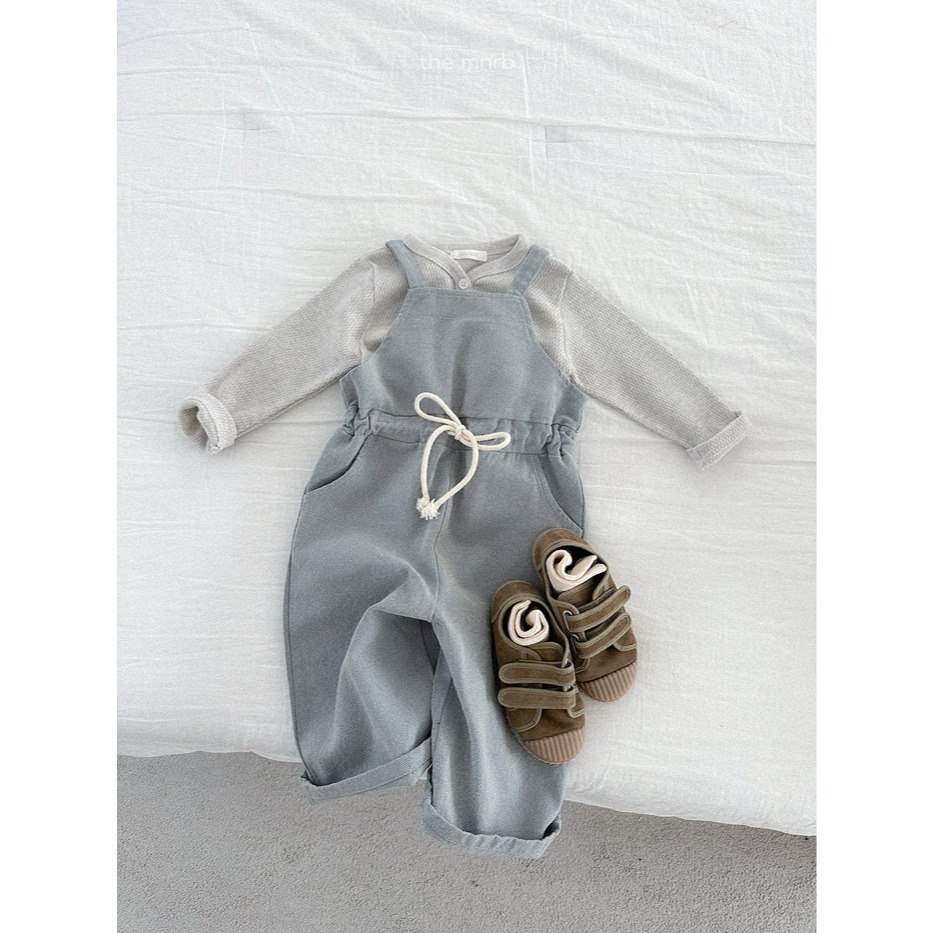 26春 正韓 the mnrb｜Soft Balance 簡約綁腰 吊帶褲 (70-110cm)-細節圖2