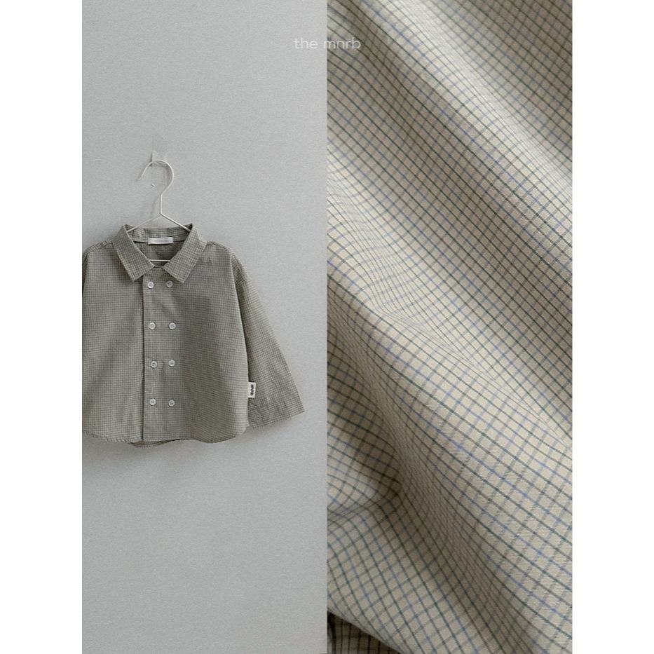 26春 正韓 the mnrb｜Soft Balance 春日排扣格紋襯衫 (70-110cm) 大推自留款-細節圖5