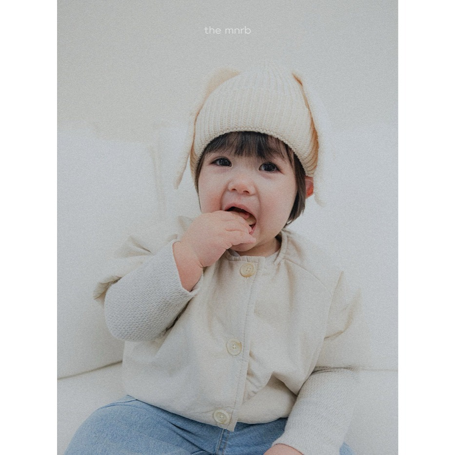 26春 正韓 the mnrb｜Soft Balance 春款針織棉 兔耳帽-細節圖2