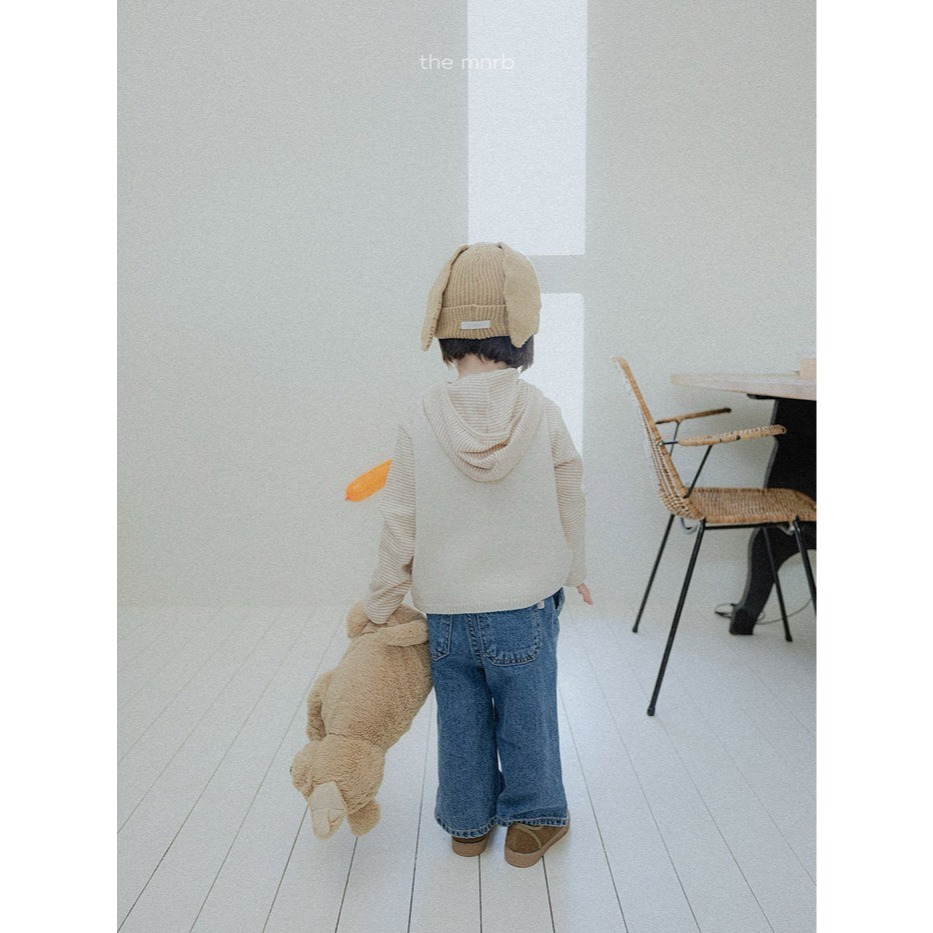 26春 正韓 the mnrb｜Soft Balance 春款針織棉 兔耳帽-細節圖3