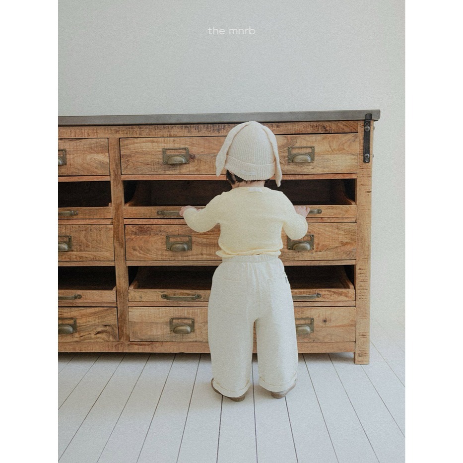 26春 正韓 the mnrb｜Soft Balance 春款針織棉 兔耳帽-細節圖4