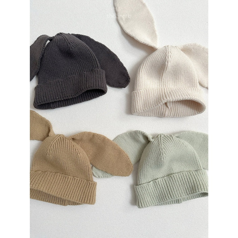 26春 正韓 the mnrb｜Soft Balance 春款針織棉 兔耳帽-細節圖7
