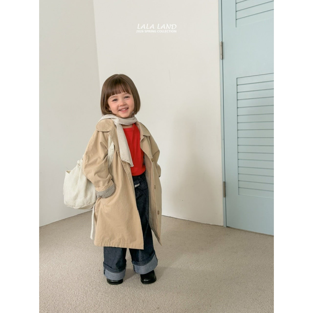 26春 正韓 Lalaland｜School Days 風衣外套 （75-120cm)-細節圖7
