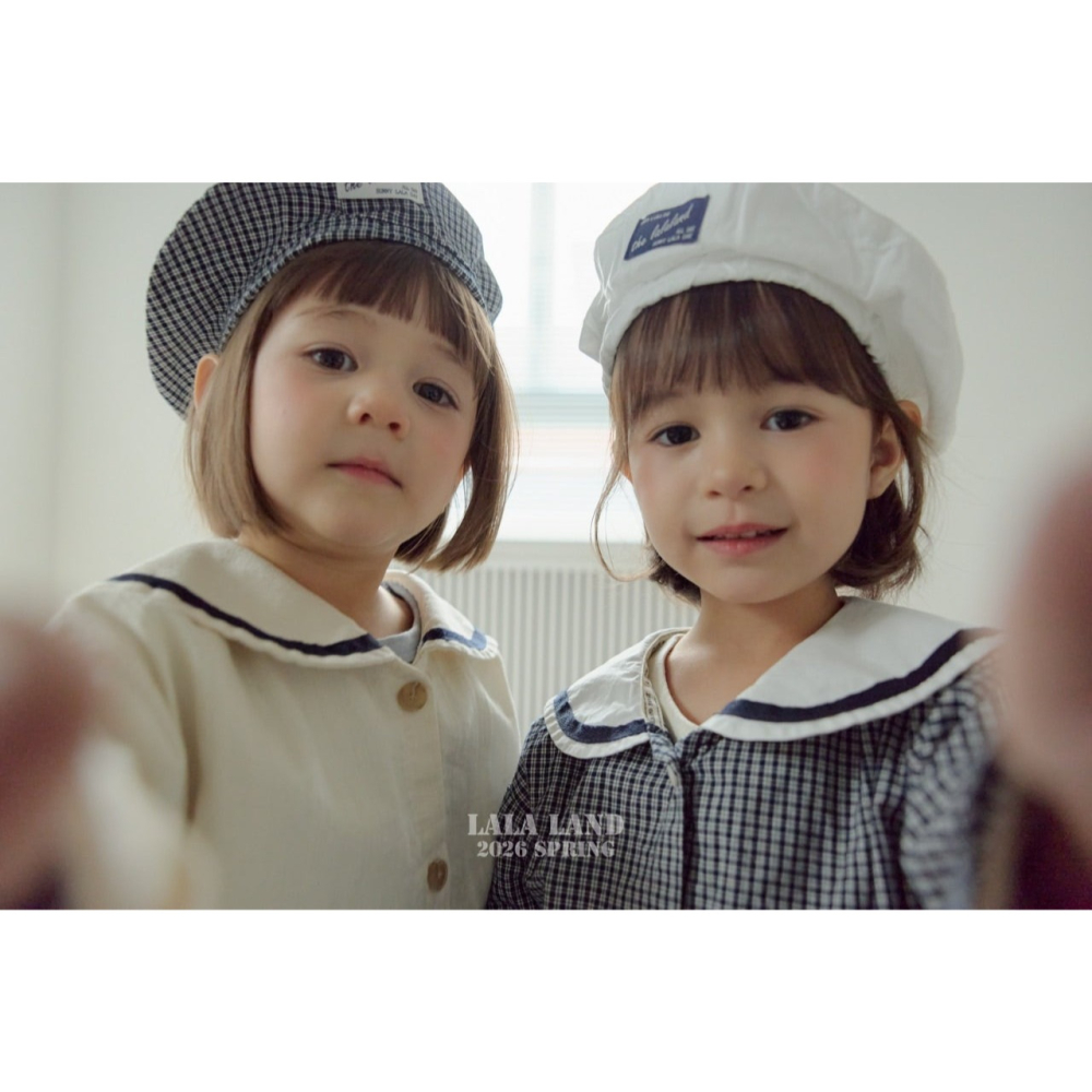 26春 正韓 Lalaland｜School Days 海軍風翻領襯衫 （75-120cm)-細節圖2