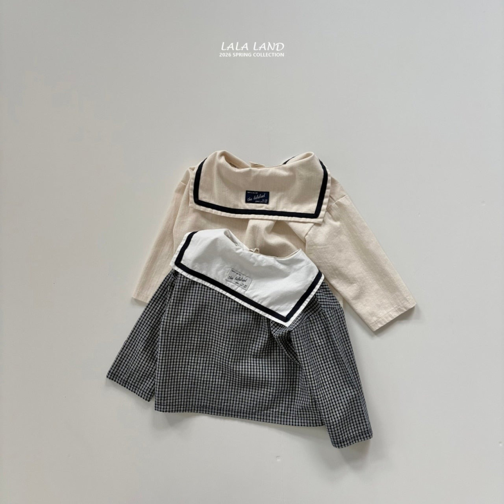 26春 正韓 Lalaland｜School Days 海軍風翻領襯衫 （75-120cm)-細節圖6
