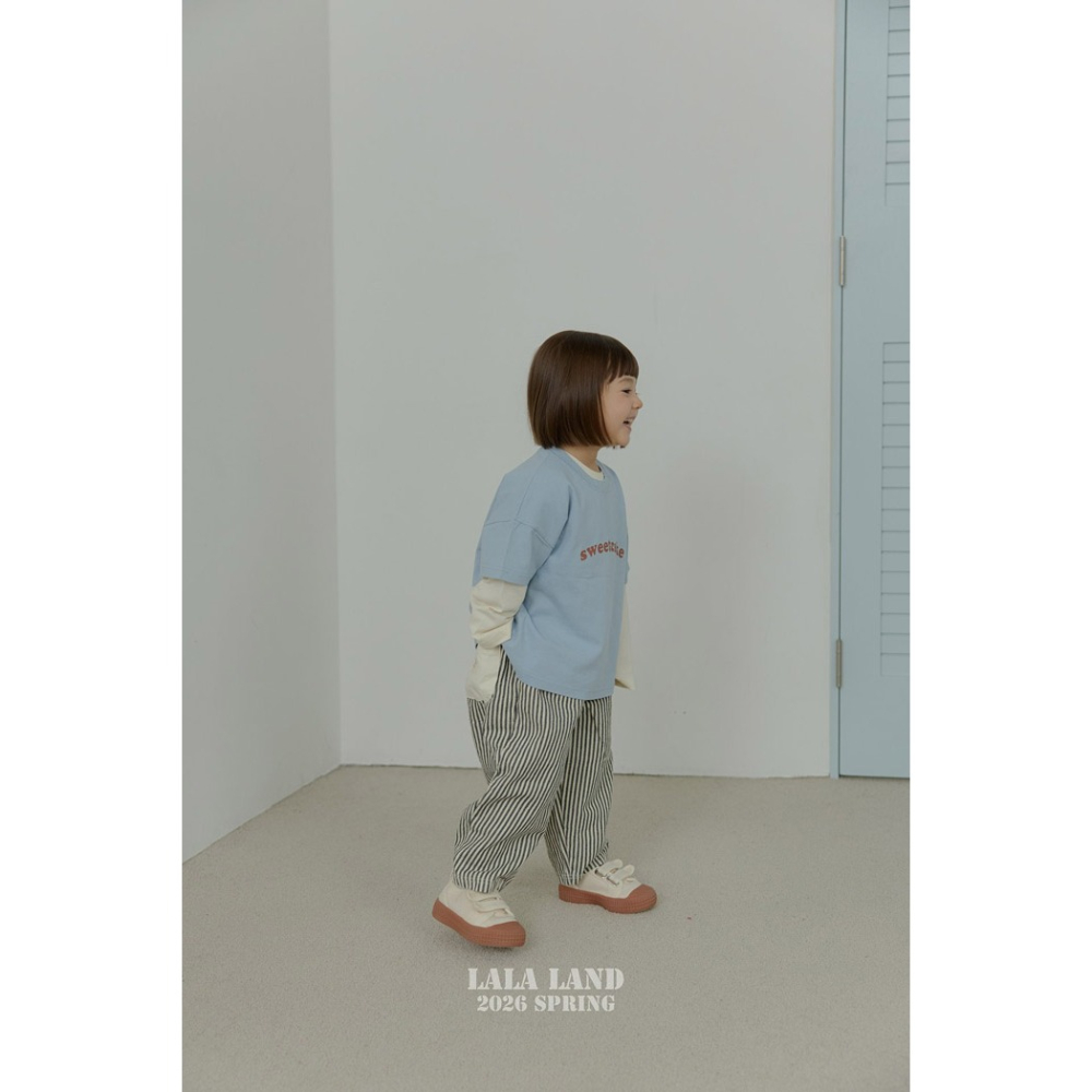 26春 正韓 Lalaland｜School Days 日常直條長褲 （75-120cm)-細節圖3