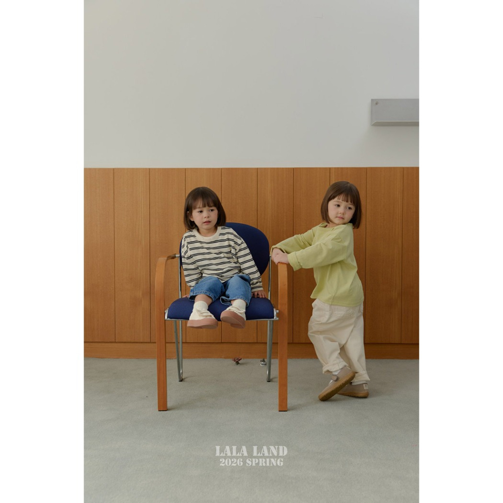 26春 正韓 Lalaland｜School Days 學院丹寧長褲 （75-120cm)-細節圖6