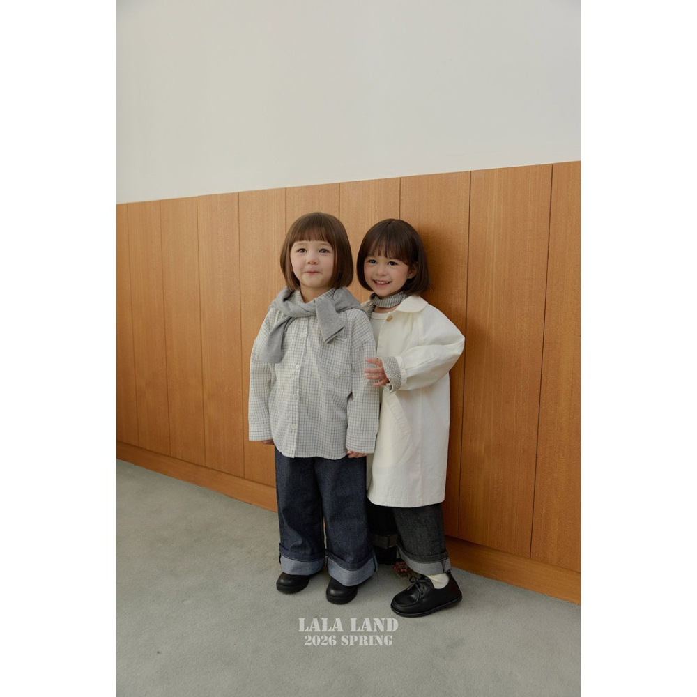 26春 正韓 Lalaland｜School Days 日常直筒丹寧褲 （75-120cm)-細節圖2