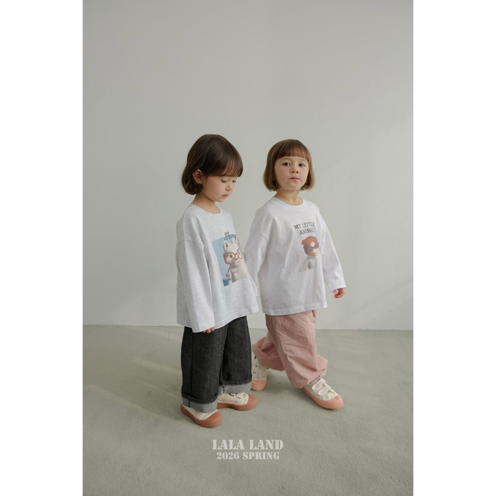 26春 正韓 Lalaland｜School Days 日常直筒丹寧褲 （75-120cm)-細節圖3