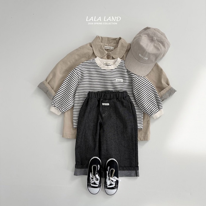 26春 正韓 Lalaland｜School Days 日常直筒丹寧褲 （75-120cm)-細節圖7