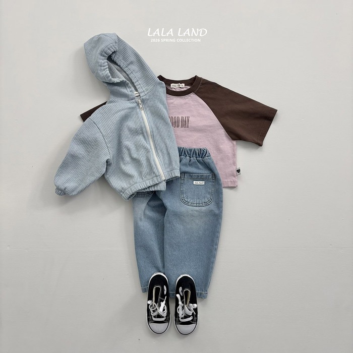 26春 正韓 Lalaland｜School Days 圓領拼五長袖上衣 （75-120cm)-細節圖6