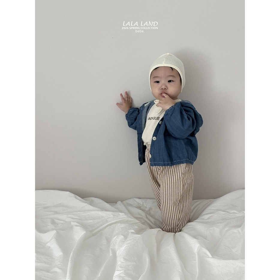 26春 正韓 Lalaland｜School Days 日常直條長褲 （up~82cm)-細節圖5