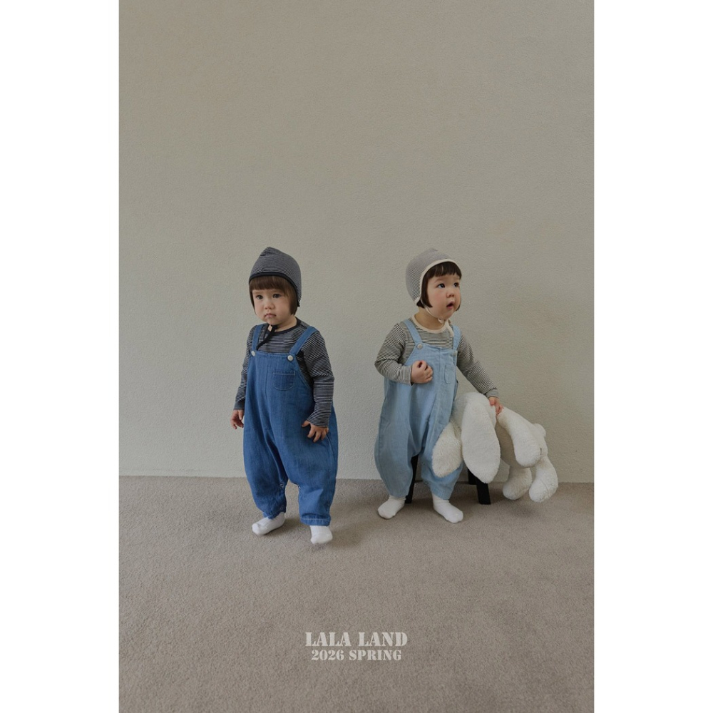 26春 正韓 Lalaland｜School Days 學院丹寧吊帶褲（up~82cm)-細節圖2