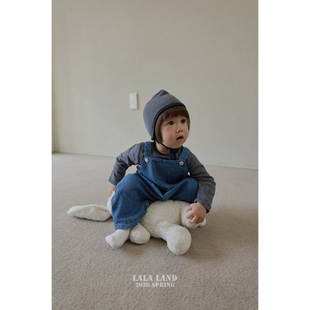 26春 正韓 Lalaland｜School Days 學院丹寧吊帶褲（up~82cm)-細節圖8