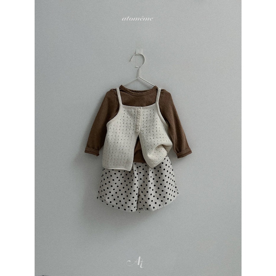 26春 正韓 Atomeme｜Soft Memory｜質感壓紋 針織背心（70-110cm) 大推款-細節圖3