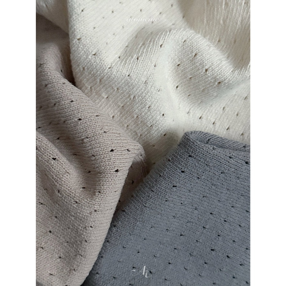 26春 正韓 Atomeme｜Soft Memory｜質感壓紋 針織背心（70-110cm) 大推款-細節圖6