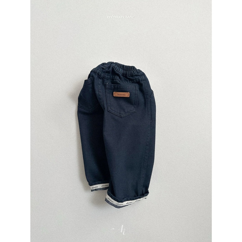 26春 正韓 Atomeme｜Soft Memory｜質感反折原色牛仔褲（70-110cm) 大推款-細節圖6