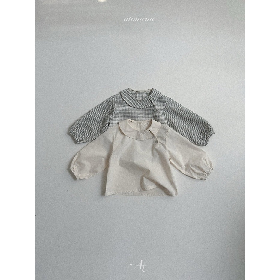 26春 正韓 Atomeme｜Soft Memory｜日常復古 側扣襯衫（70-110cm) 大推款-細節圖4