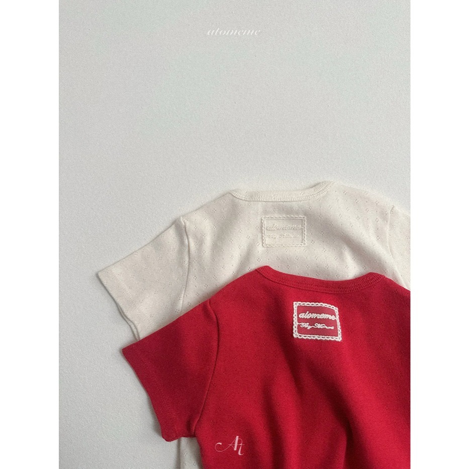 26春 正韓 Atomeme｜Soft Memory｜質感壓紋 短袖上衣（70-110cm)-細節圖7