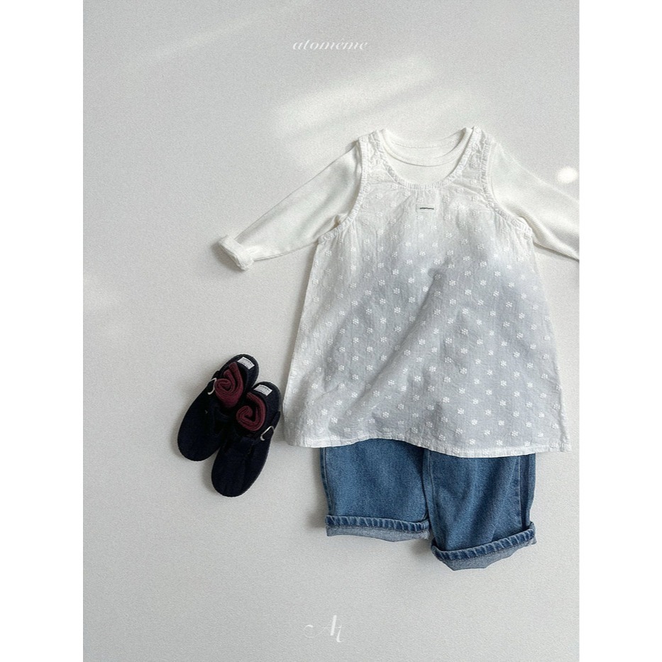 26春 正韓 Atomeme｜Soft Memory｜質感刺繡 外罩背心（70-110cm) 大推款-細節圖2