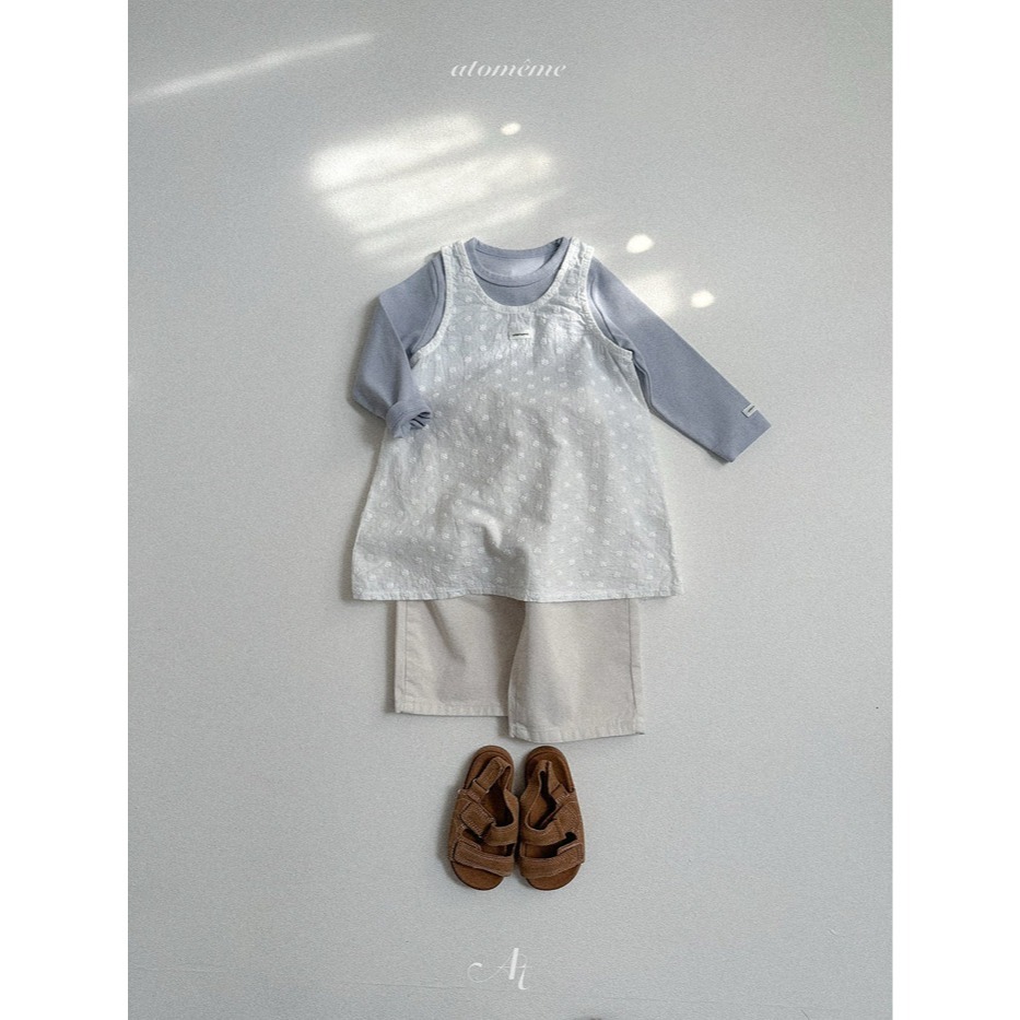 26春 正韓 Atomeme｜Soft Memory｜質感刺繡 外罩背心（70-110cm) 大推款-細節圖3