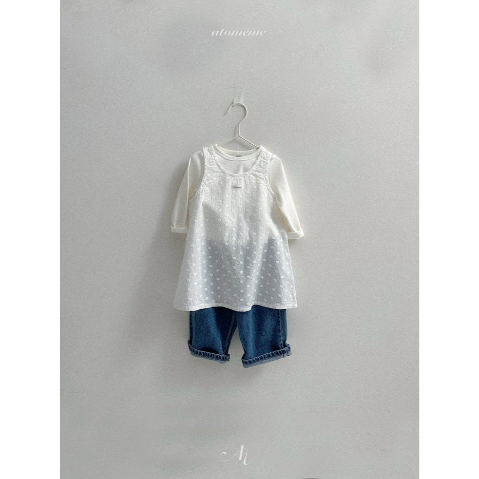 26春 正韓 Atomeme｜Soft Memory｜質感刺繡 外罩背心（70-110cm) 大推款-細節圖4