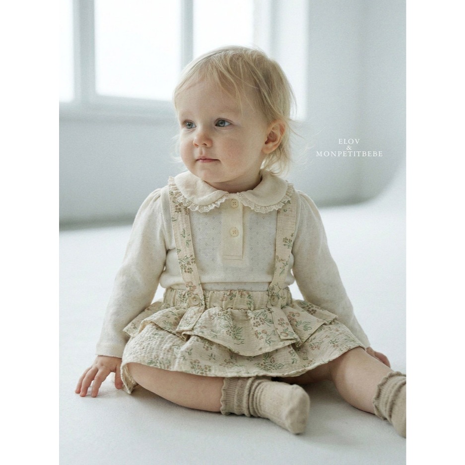 26春 正韓 Ｍon petit bébé｜Petite Maison 春日吊帶裙 baby款 （6m-18m)-細節圖2