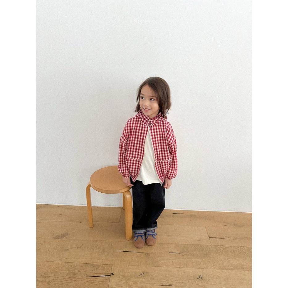 26春 正韓 DIGREEN｜Everyday Playground｜經典格紋連帽外套-細節圖8