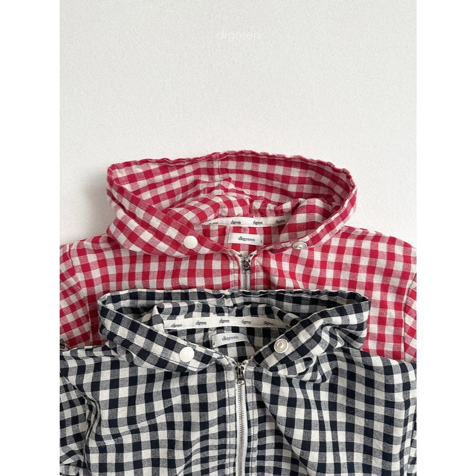 26春 正韓 DIGREEN｜Everyday Playground｜經典格紋連帽外套-細節圖9