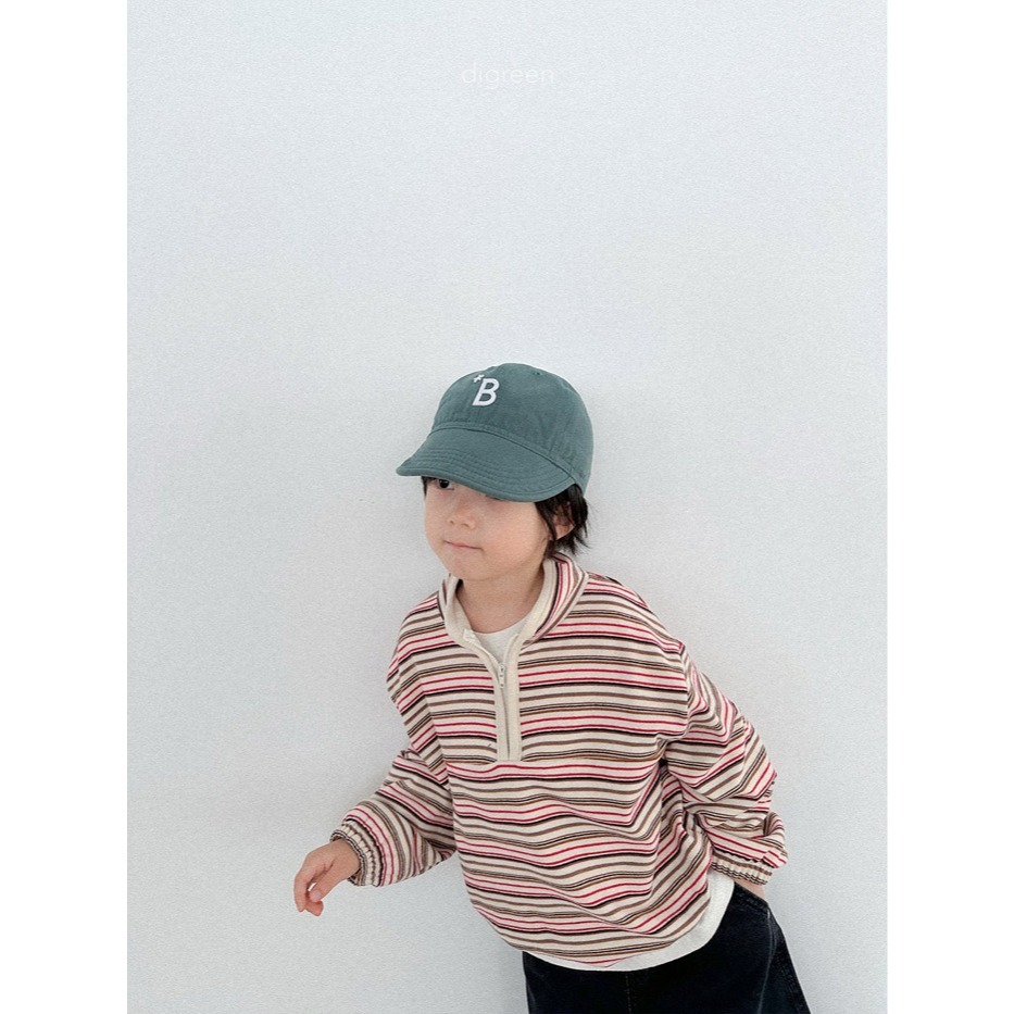 26春 正韓 DIGREEN｜Everyday Playground｜日常條紋層次立領上衣-細節圖3