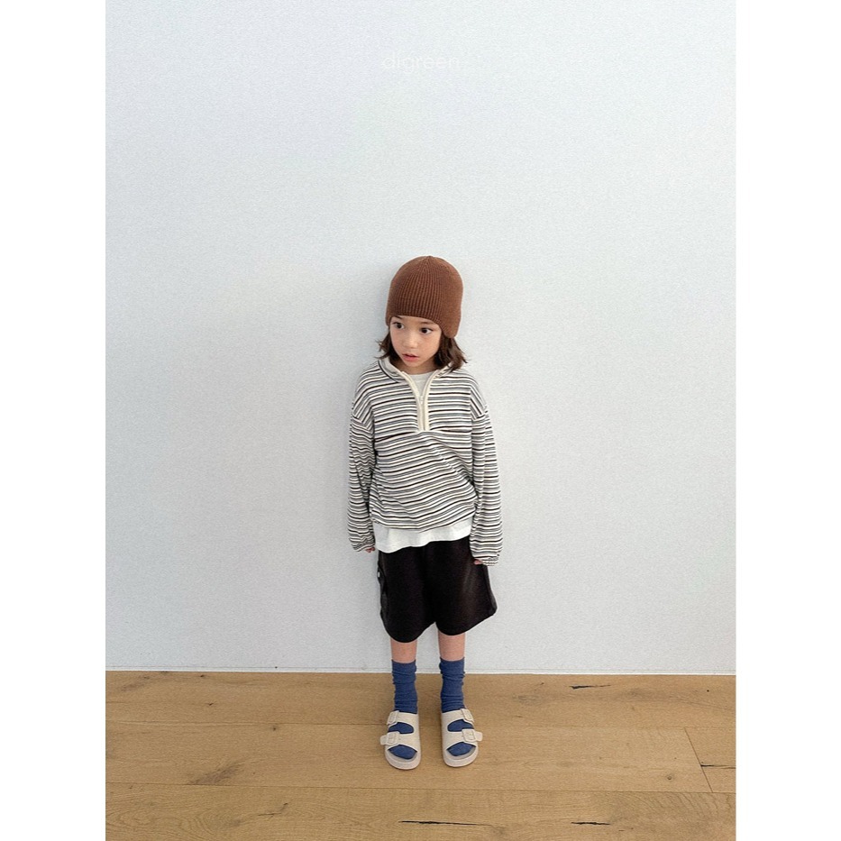 26春 正韓 DIGREEN｜Everyday Playground｜日常條紋層次立領上衣-細節圖6