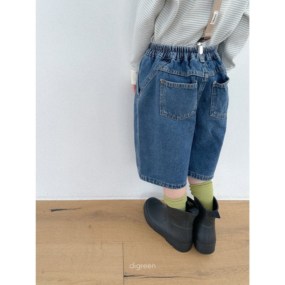 26春 正韓 DIGREEN｜Everyday Playground｜經典刷色直筒 五分牛仔褲-細節圖7